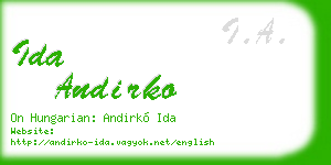 ida andirko business card