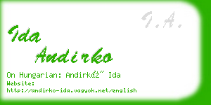 ida andirko business card